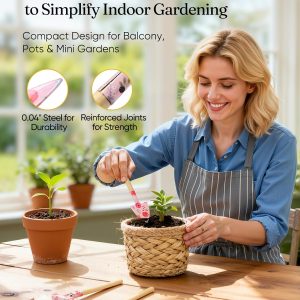 Alternative view of Grenebo 12-Piece Womens Gardening Tools Gift Set, Rust-Proof & Heavy-Duty Garden Tools with Durable Carrying Case, Fashionable & Thoughtful Gardening Gifts for Women&Men (Pink)