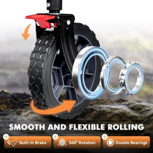 Hikenture Collapsible Wagon - 330LBS Capacity, Extra Large Foldable Wagon with All-Terrain Wheels, Utility Beach Cart for Outdoor Garden - 5