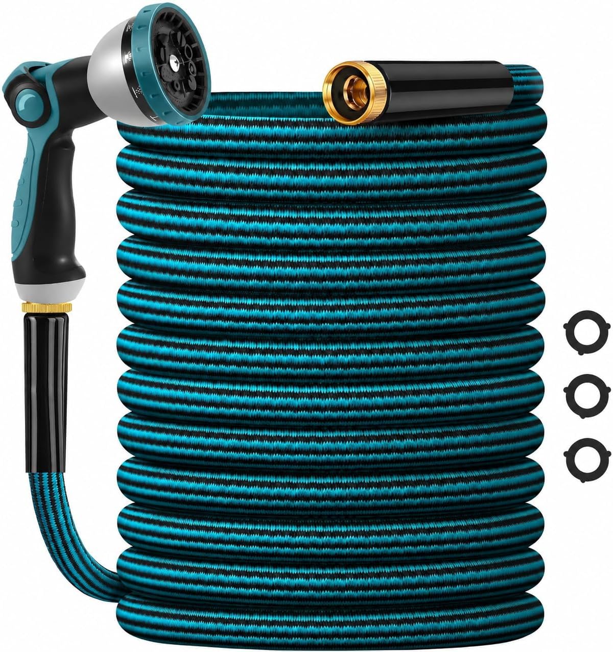 Garden Hose 50ft, Non-Expanding Water Hose Ultra Lightweight, Kink-Free, Sturdy, Flexible, Abrasion Resistant Hose for Yard, Lawn, Outdoor, Marine and Camper - 1