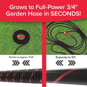 Alternative view of Pocket Hose Ballistic 50 FT Expandable Garden Hose w/Pocket Pivot Swivel Connector, Anti-Burst Sleeve Reinforced with Bulletproof Fiber, Lightweight, No-Kink, Compact, UV-Protected, AS SEEN ON TV