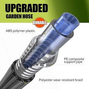 Alternative view of Relxitl Garden Hose, Flexible Water Hose, Ultra Lightweight Non-Expanding hose with 10 Function Sprayer, Leak proof, Pressure Resistant for Yard, Outdoor (Black, 50FT)