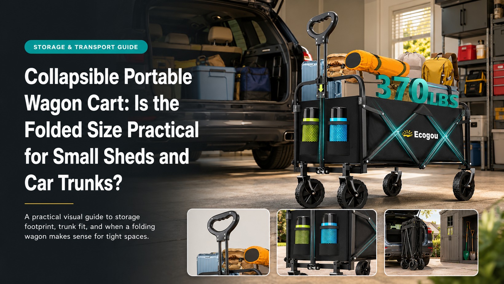 Collapsible Portable Wagon Cart shown for the gardening buying guide