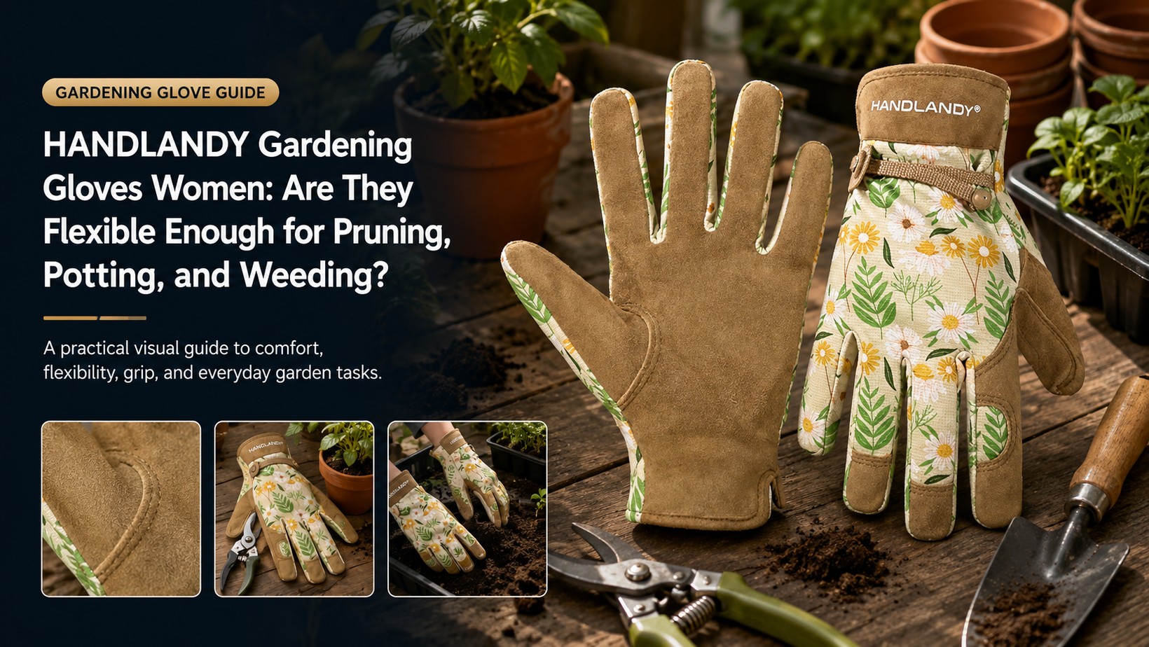 HANDLANDY Gardening Gloves Women gardening guide featured image