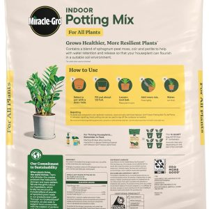Alternative view of Miracle-Gro Indoor Potting Mix for All Plants, 6 qt., 2-Pack | Use with Houseplants and More, Feeds for up to 6 Months