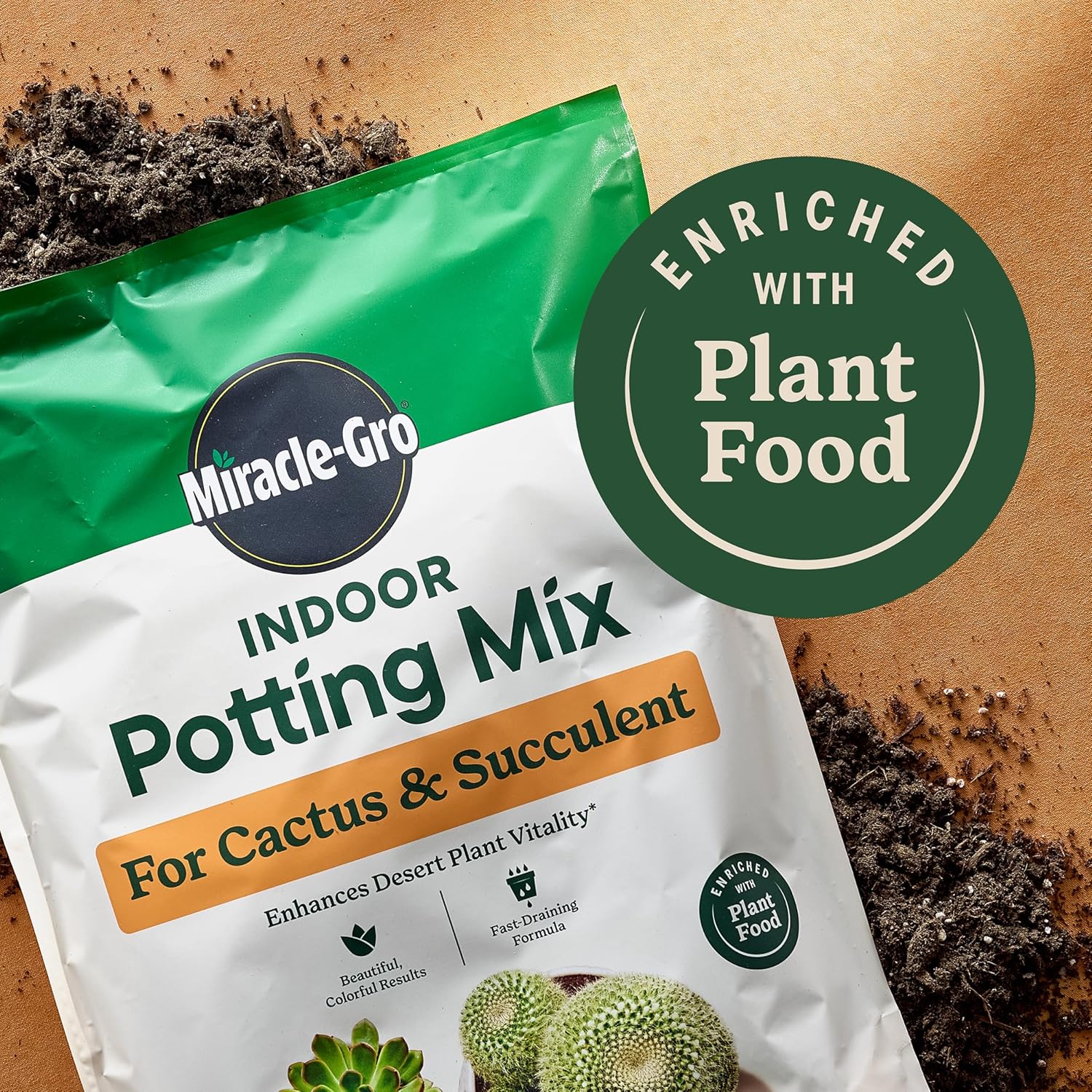 Miracle-Gro Indoor Potting Mix for Cactus & Succulent, 8 qt. (2-Pack) | Fast-Draining Cactus and Succulent Potting Mix with Plant Food - Image 10