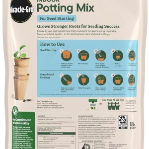 Alternative view of Miracle-Gro Indoor Potting Mix for Seed Starting, 8 qt. (2-Pack) | For Starting Vegetable, Flower, and Herb Seeds Indoors, Excellent for Cuttings