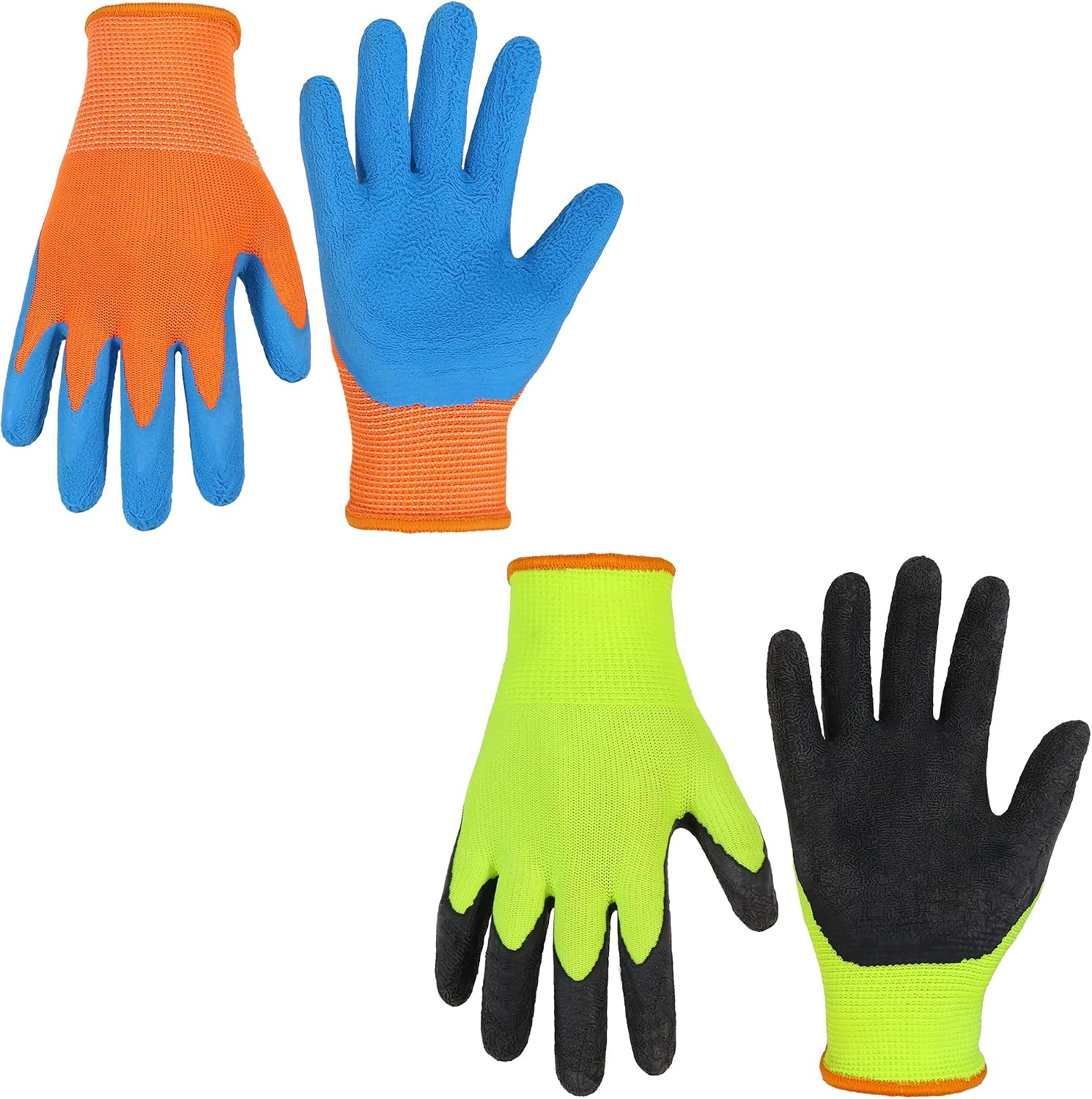 HANDLANDY 2 Pairs Kids Gardening Gloves, Grippy Kids Work Gloves, S - 1