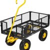 VIVOHOME Heavy Duty 880 Lbs 4.5 Cu Ft Mesh Steel Garden Cart Utility Wagon - 1