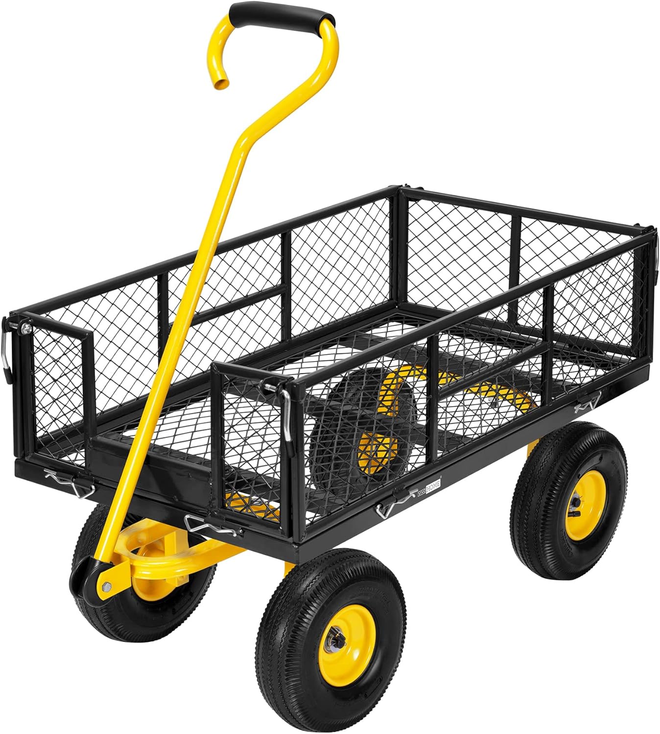 VIVOHOME Heavy Duty 880 Lbs 4.5 Cu Ft Mesh Steel Garden Cart Utility Wagon - 1